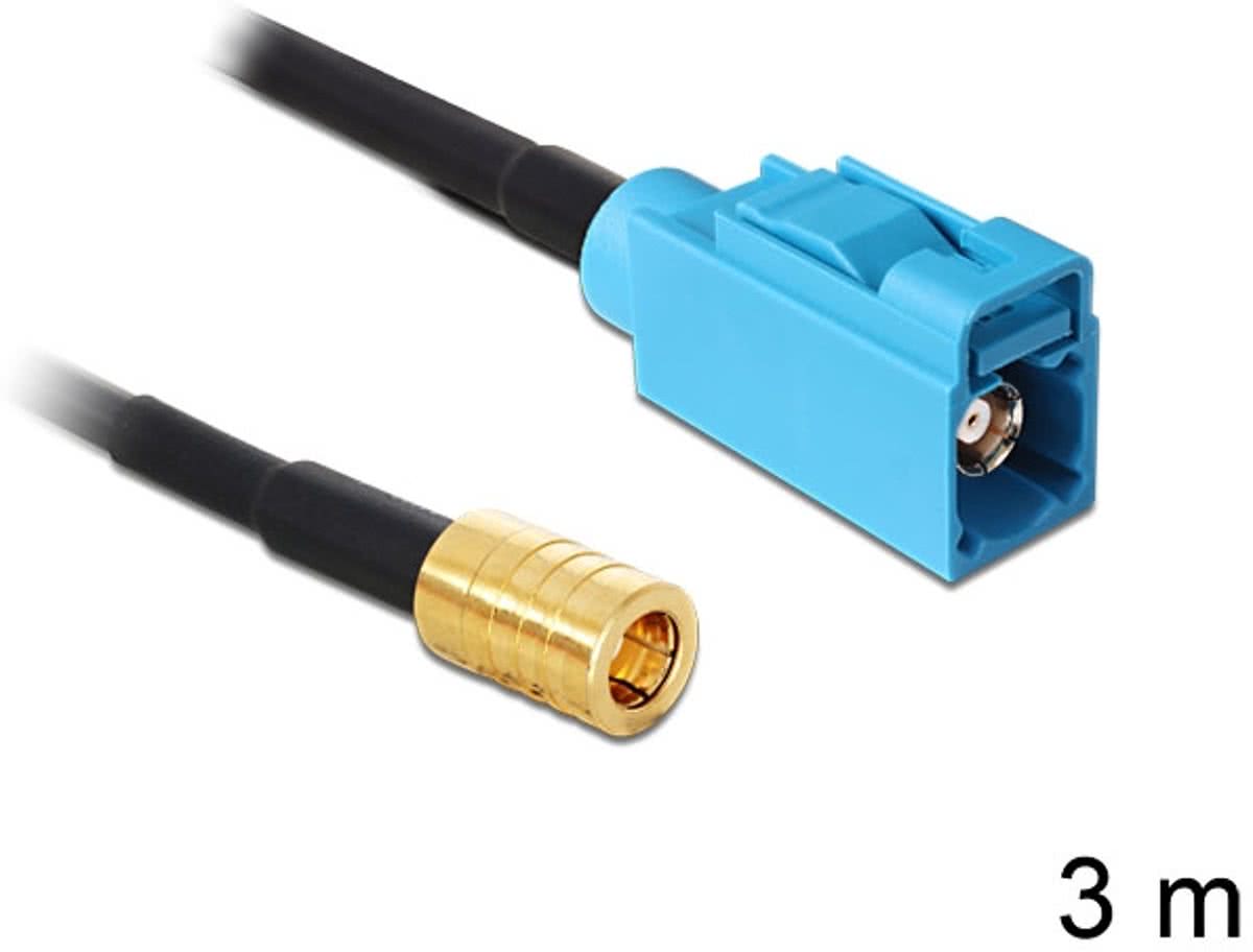 DeLOCK 88652 3m SMB FAKRA Z Zwart coax-kabel