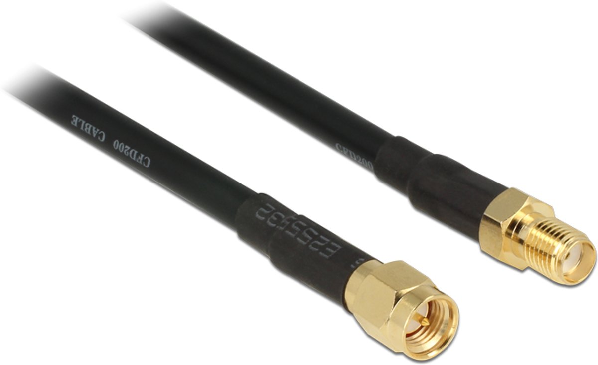 DeLOCK 88930 0.9m SMA SMA Zwart coax-kabel