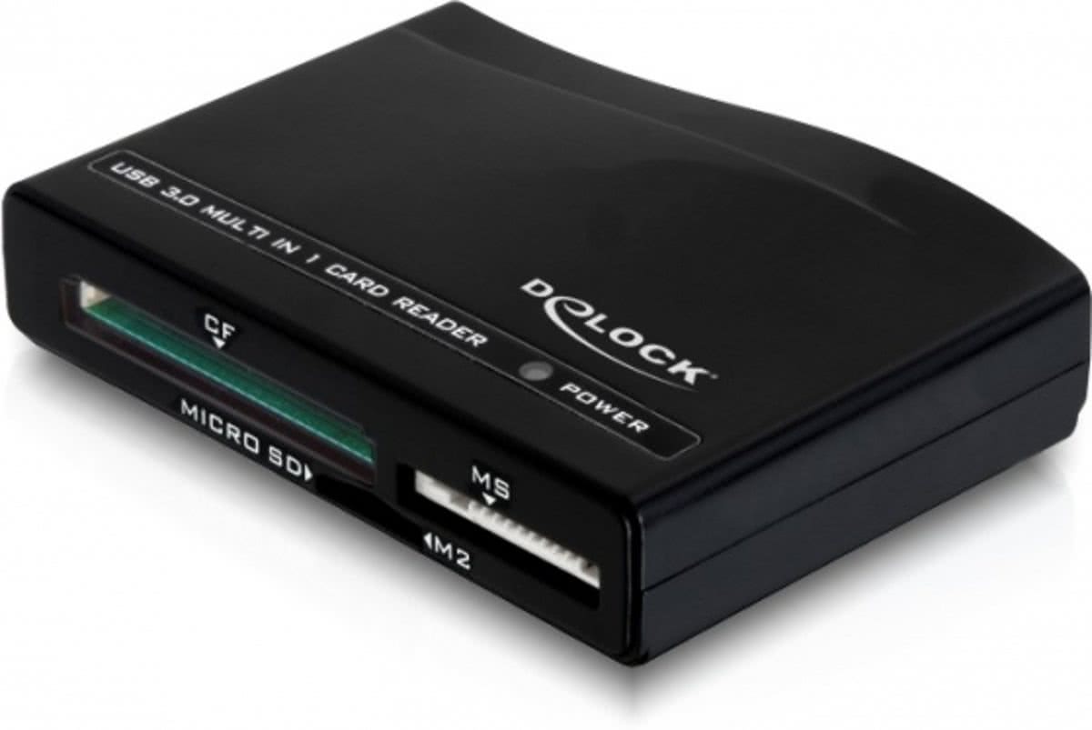 DeLOCK 91712 USB 3.0 Zwart geheugenkaartlezer