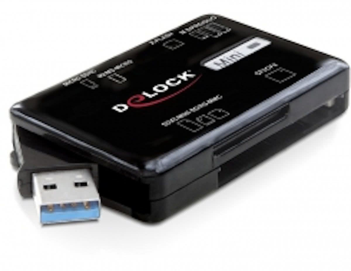 DeLOCK 91719 USB 3.0 Zwart geheugenkaartlezer