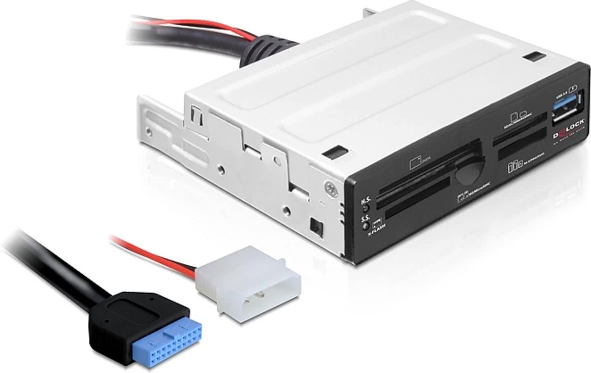 DeLOCK 91725 Intern USB 3.0 Zwart geheugenkaartlezer