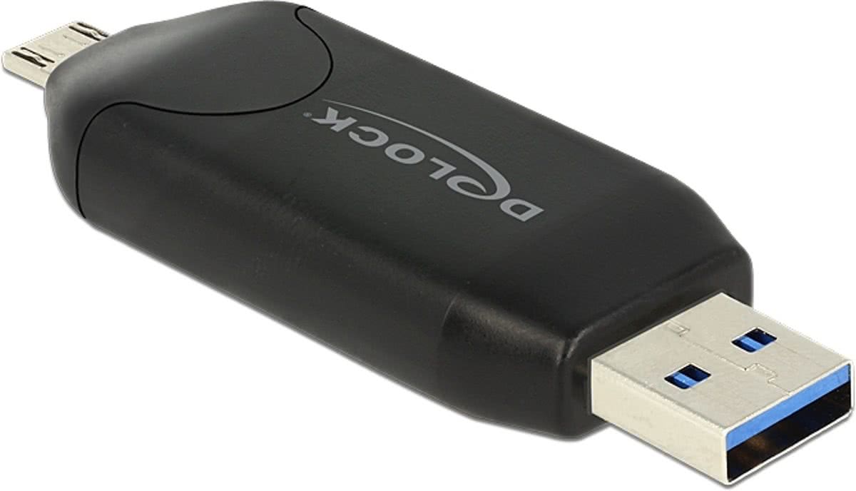 DeLOCK 91734 USB/Micro-USB Zwart geheugenkaartlezer