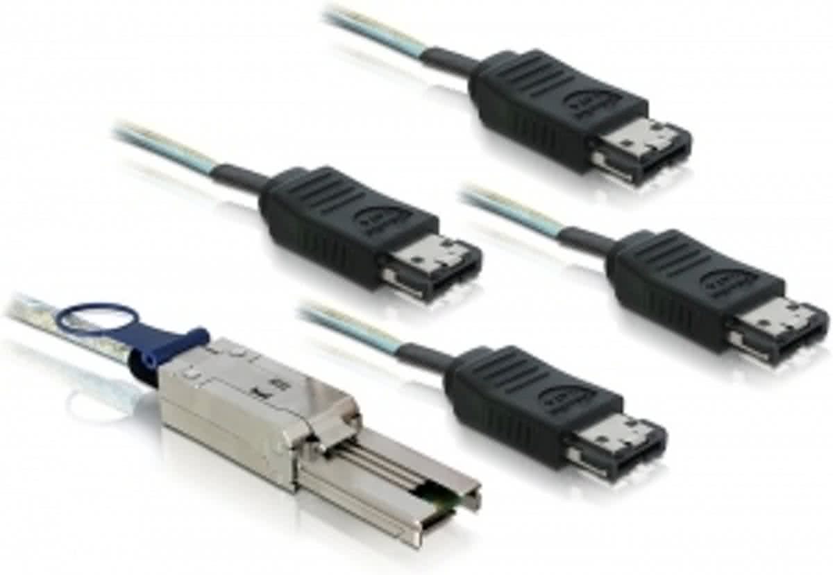 DeLOCK Cable SAS mini 26pin to 4x eSATA (SFF 8088 - 4x eSATA) 1m 1m SATA-kabel