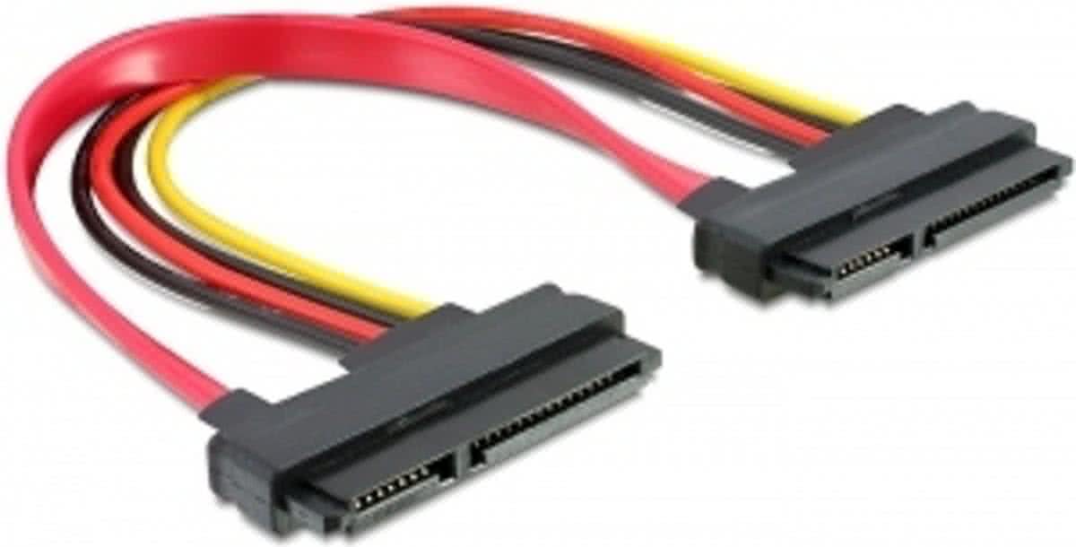 DeLOCK Cable SATA 22pin / 22pin FM, 0.2m 0.2m SATA 22-pin Rood SATA-kabel