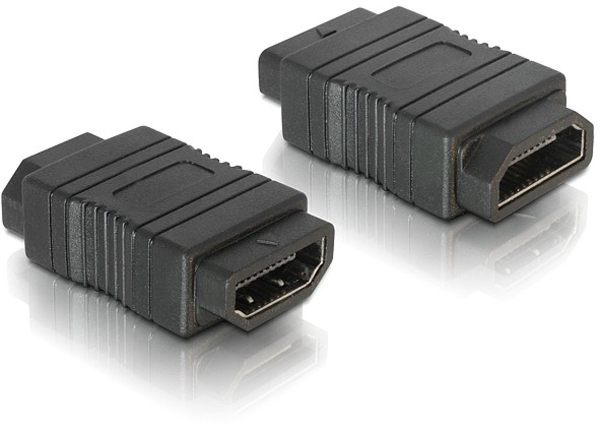 DeLOCK HDMI Adapter 19-p HDMI 19-p HDMI Zwart kabeladapter/verloopstukje