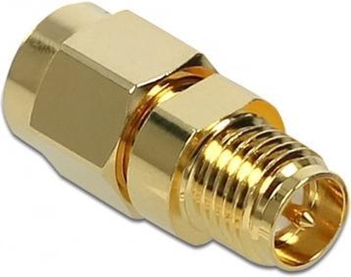 DeLOCK RP-SMA (m) - RP-SMA (v) adapter - 50 Ohm / 10 GHz