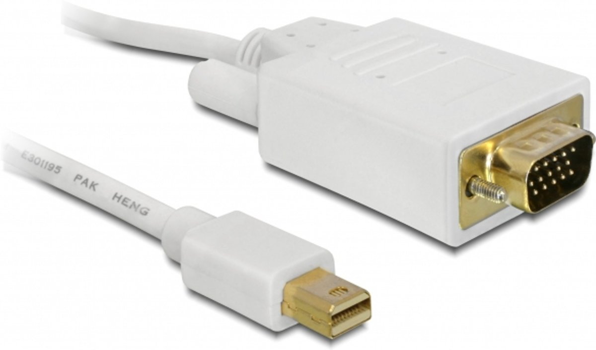 Delock - Mini DisplayPort - VGA Kabel - Wit - 3.0 meter