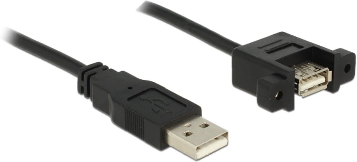 Delock USB 2.0 A Male naar USB 2.0 A Female - 1 m