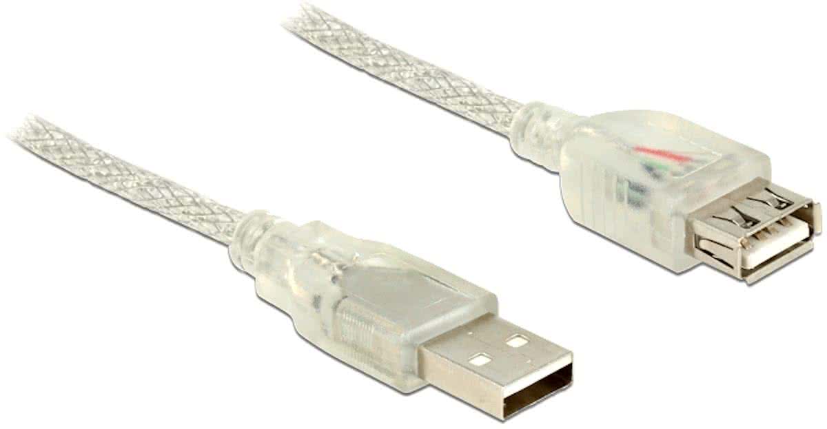 Delock USB 2.0 A Male naar USB 2.0 A Female - 5 m