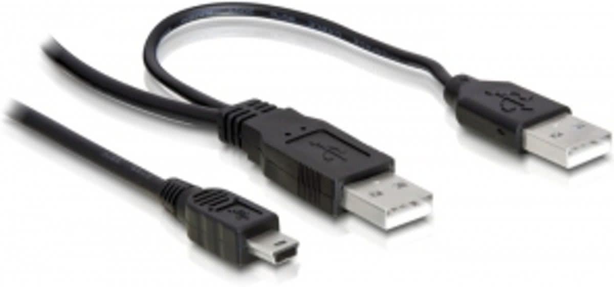 Delock USB 2.0 A Male naar USB 2.0 Mini Male - 1 m