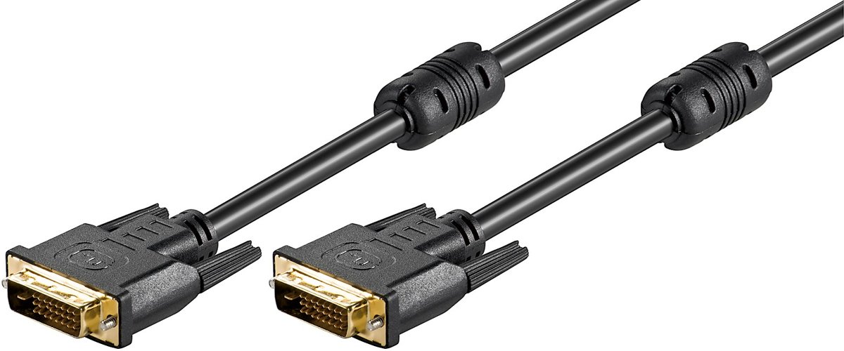 HQ - DVI-D Beeldscherm Kabel - zwart - 1 meter