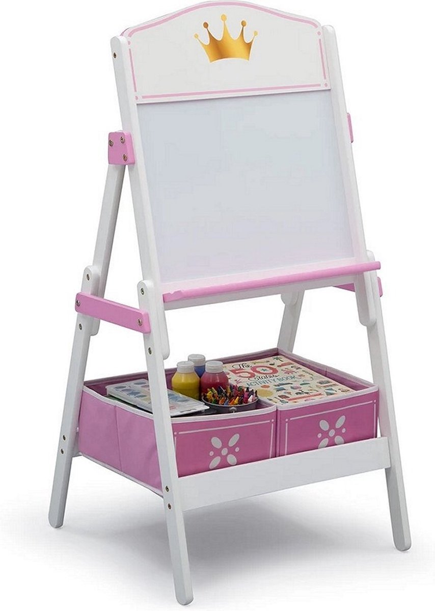 Delta Children Prinsessen TE87546GN Houten Magnetisch Whiteboard Wit/Roze