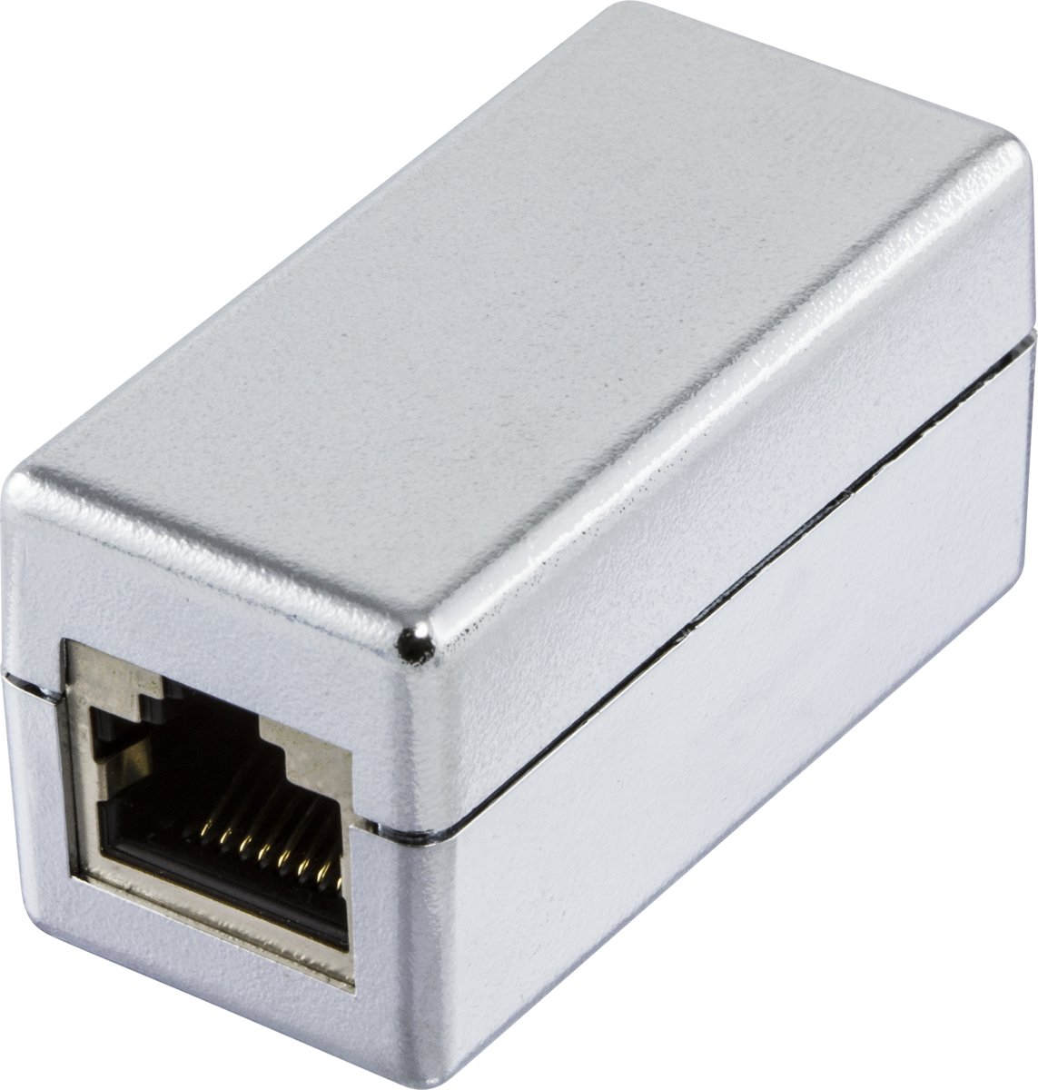 DELTACO 665-F - Netwerk Koppelstuk CAT5e RJ45, FTP (afgeschermd), vrouwelijk-vrouwelijk, zilver