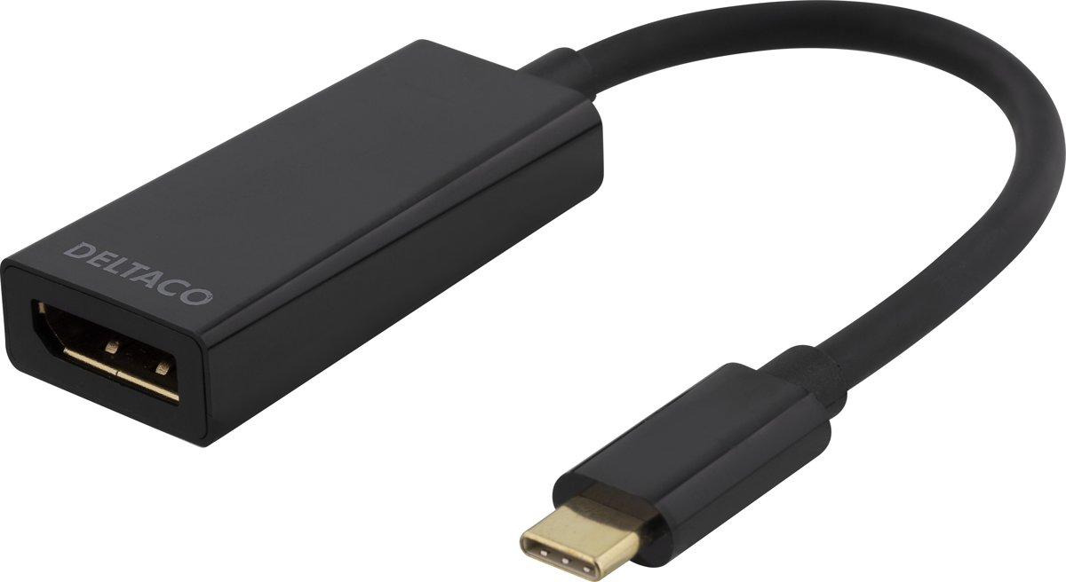 DELTACO USBC-DP – USB-C naar DisplayPort adapter, 4K UHD 60 Hz