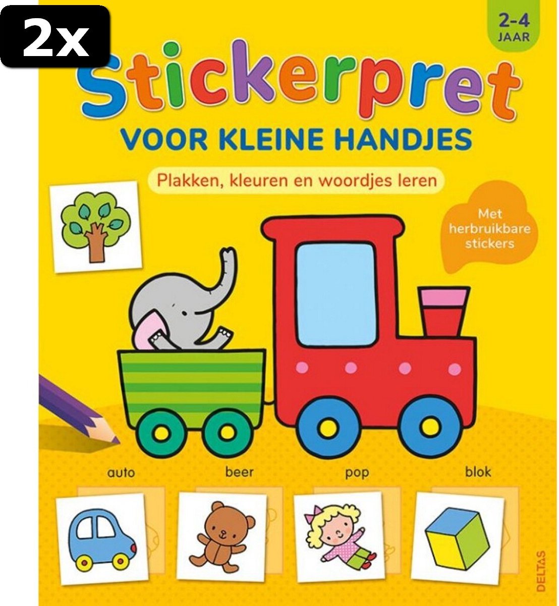 2x Deltas Boek Stickerpret voor Kleine Handjes