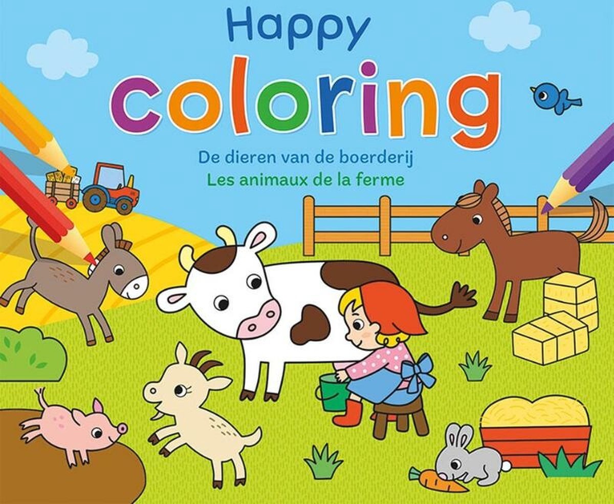 Happy Coloring - De dieren van de boerderij / Happy Coloring - Les animaux de la ferme