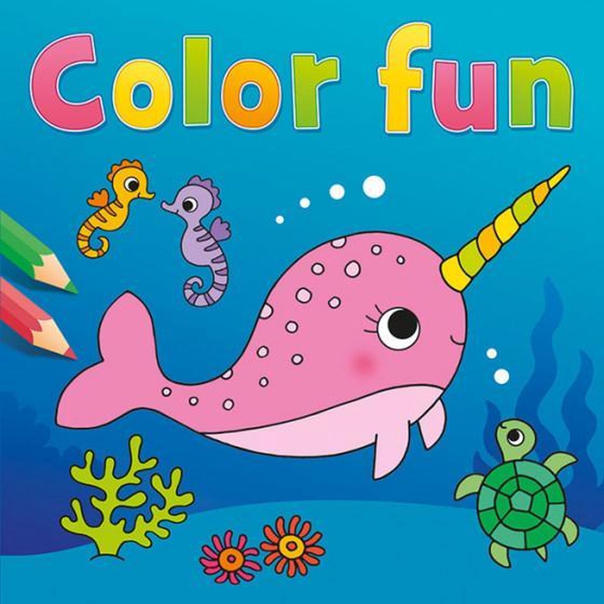 kleurboek Color Fun junior 22 cm papier blauw