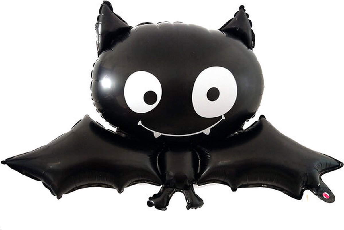 Halloween  ballonen grappige vleermuis 6 st zwart