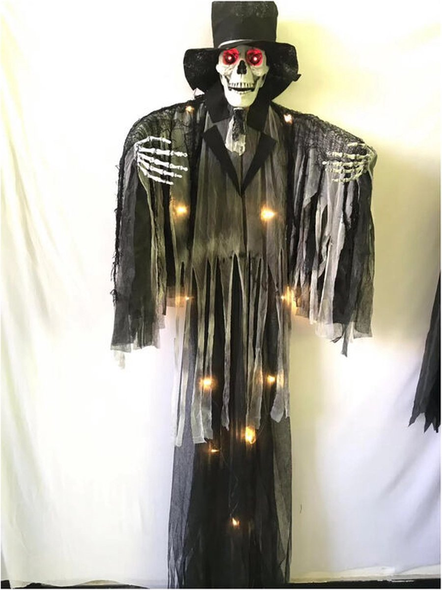 Halloween bruidegom spook hangend 180 cm zwart