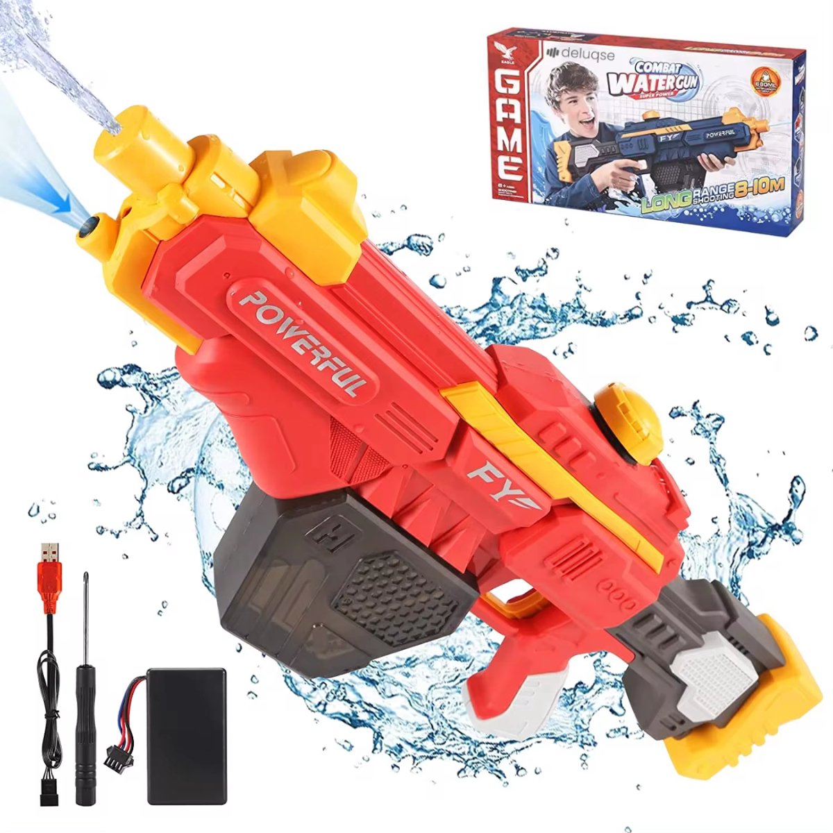   Elektrische   - 680ml - Super Soaker -Automatisch   - Elektrisch   - Watergeweer - Rood - Watergun - Voor Jongens & Meisjes