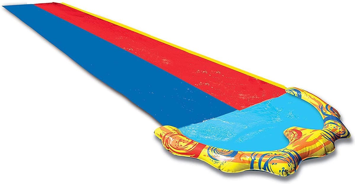 Buikschuifbaan - Zinaps Splash Sprint Racing Slide, 488 cm L x 147 cm- (WK 02127)