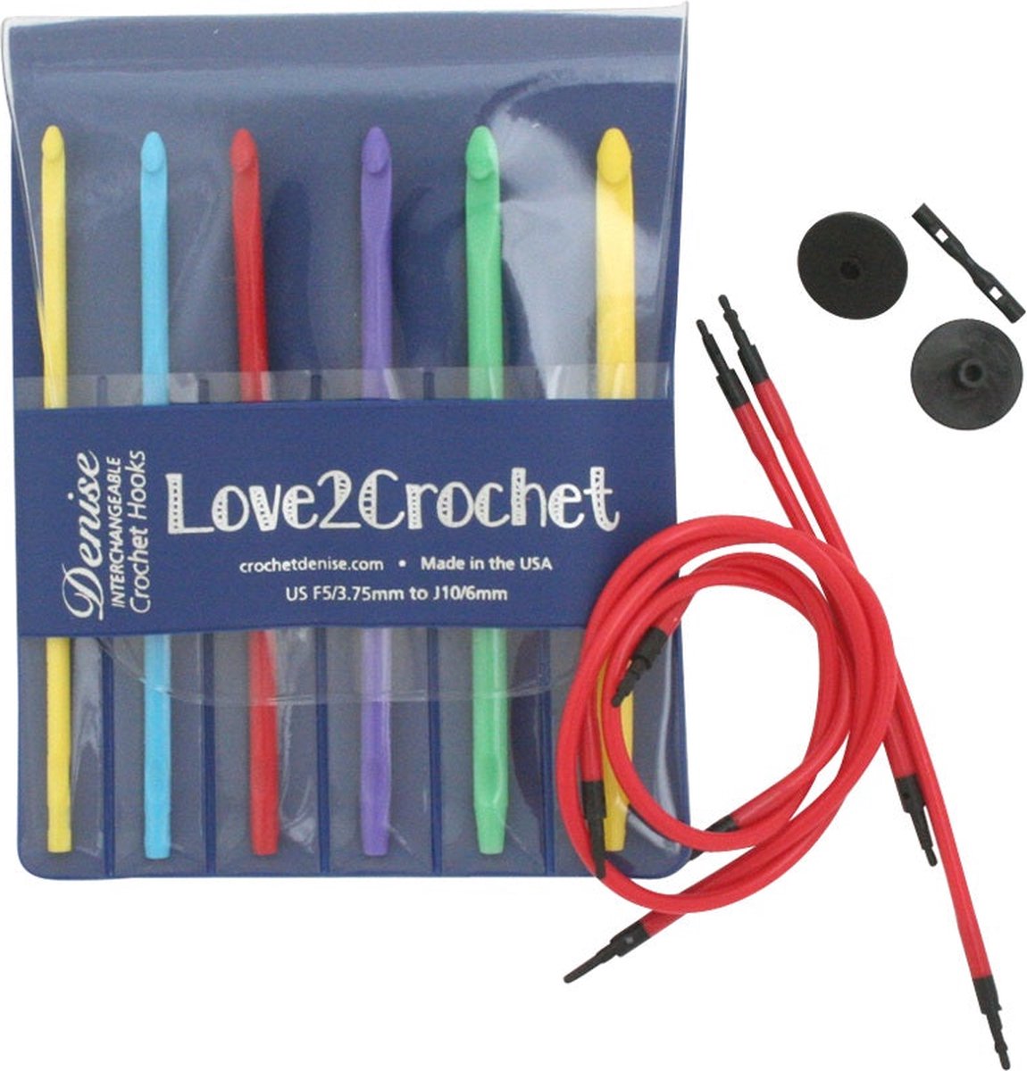 Denise - Love2Crochet -Tunische haaknaaldenset - - Bright