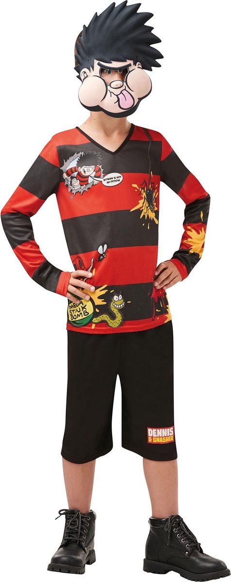 Dennis The Menace Boys Dennis Costume (Red/Black)