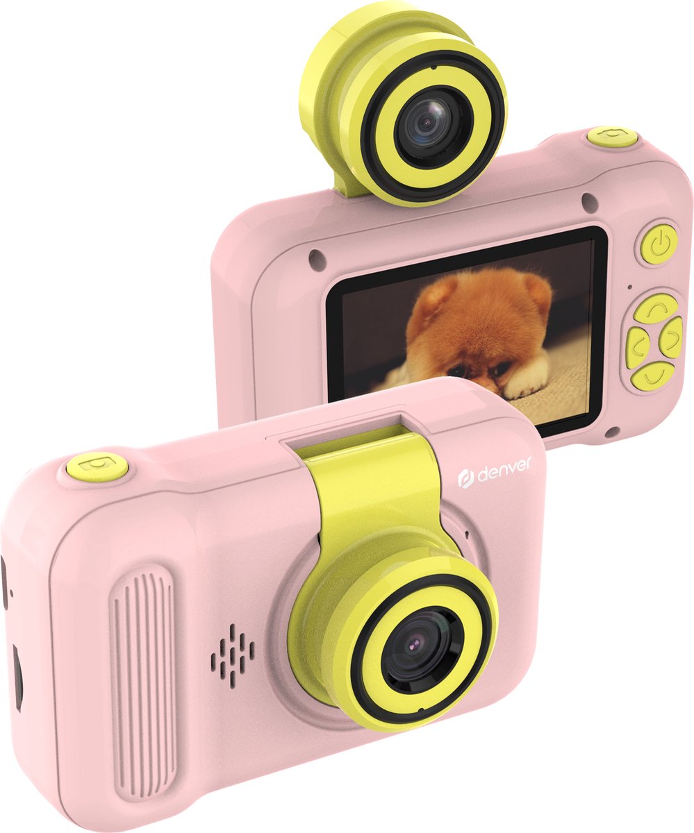   Kindercamera Full HD - Flip Lens voor Selfies - 40MP - Digitale Camera Kinderen - Foto en Video - Spelletjes - KCA1351 - Roze