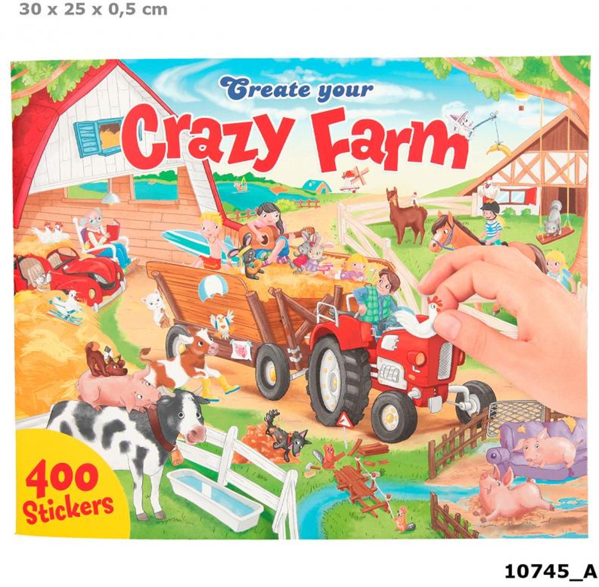 Depesche   Create your Crazy Farm Kleur en Stickerboek