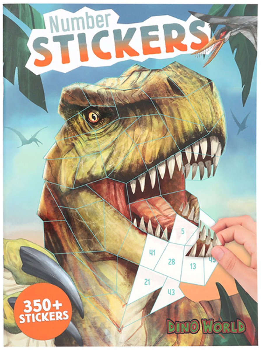   - Dino World Nummer Stickers stickerboek