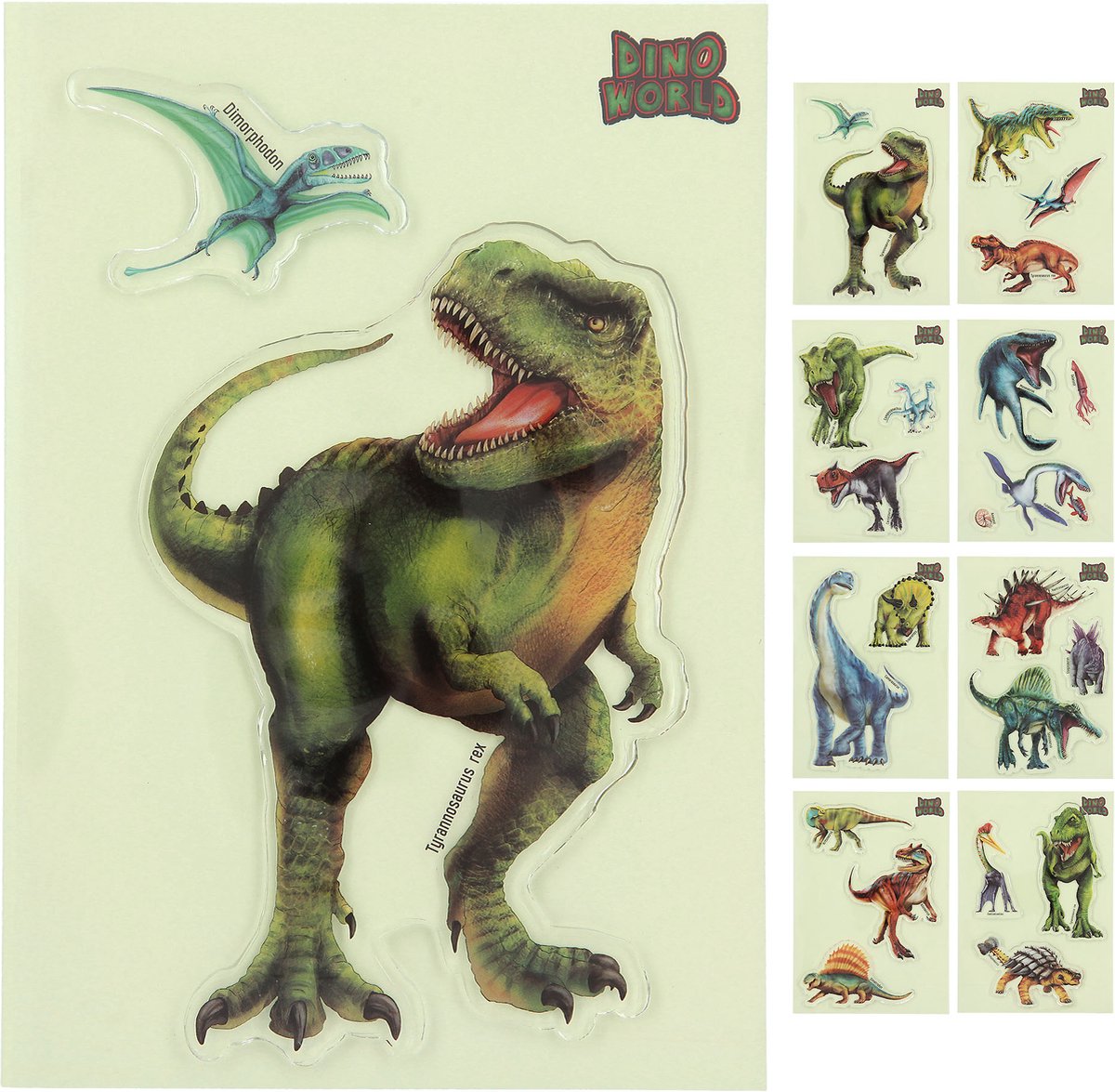 Dino World Glibbies stickers