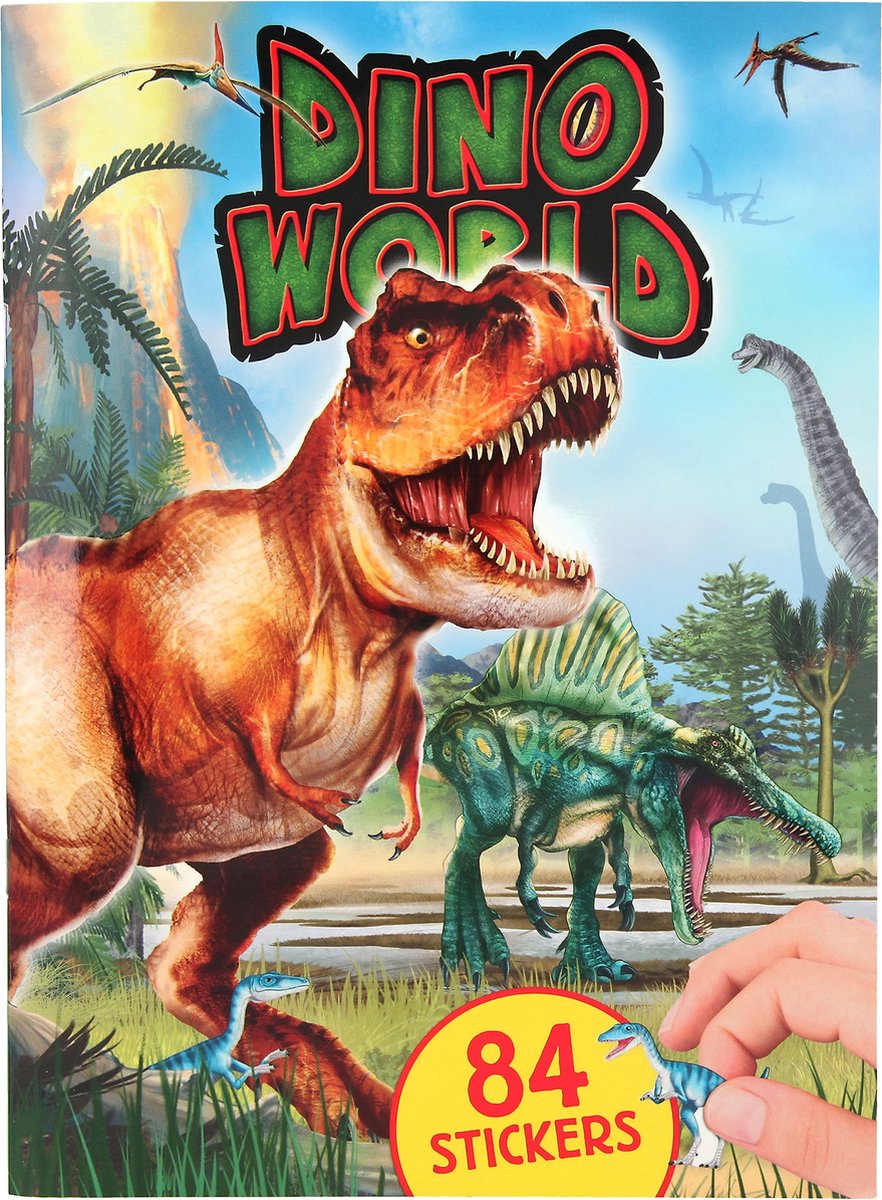 Dino World stickerboek met puffy stickers