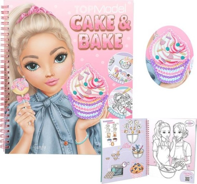 Topmodel Cake & Bake Kleurboek Met Pailletten