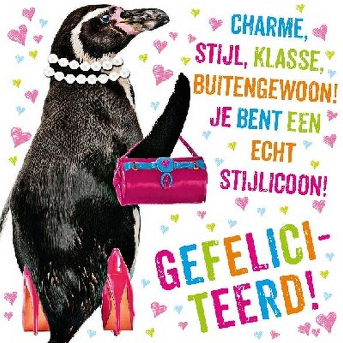 Wenskaart Dierenmanieren Charme, stijl, klasse, buitengewoon!...