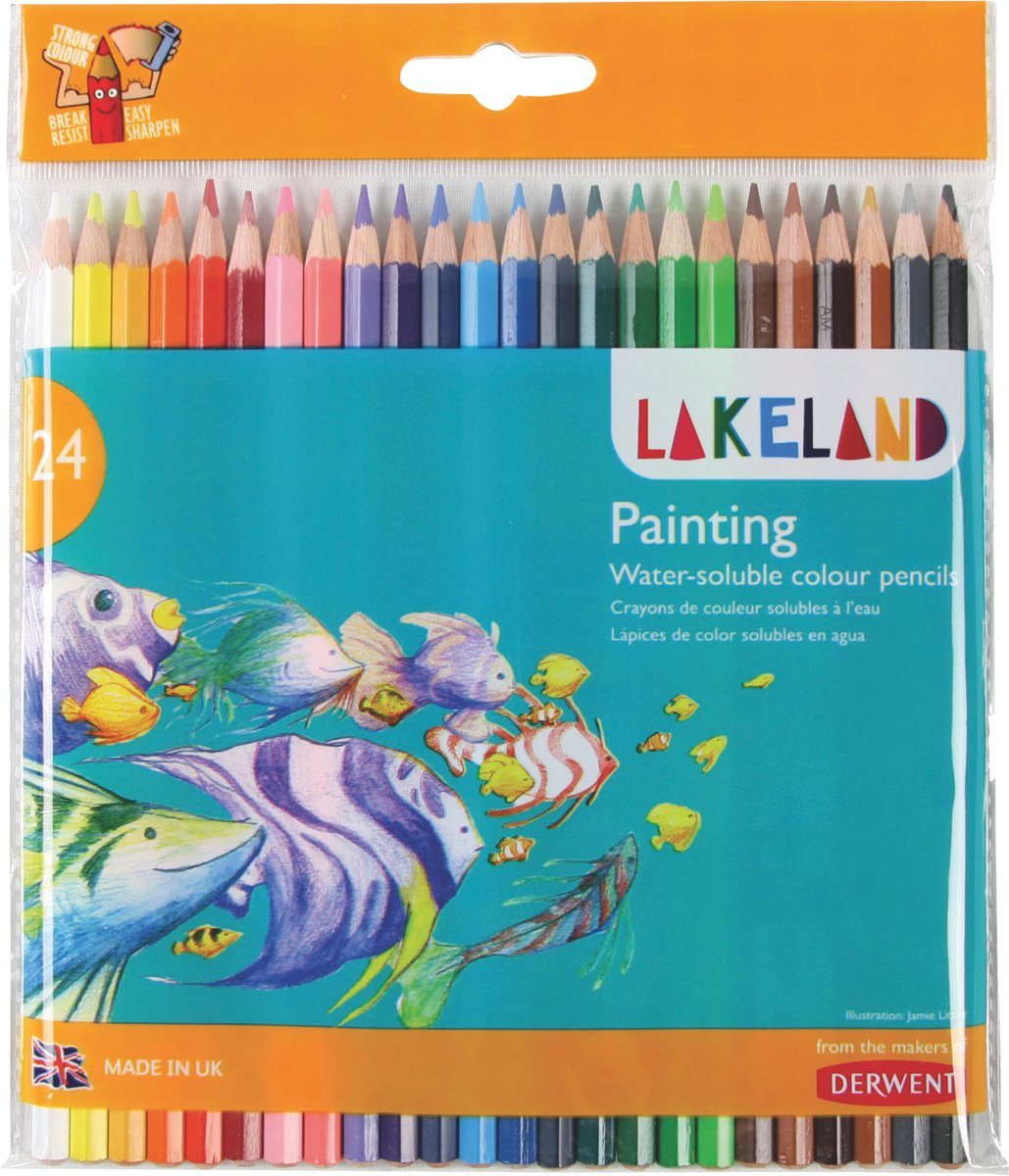 Derwent Aquarelpotloden 24 stuks verschillende kleuren