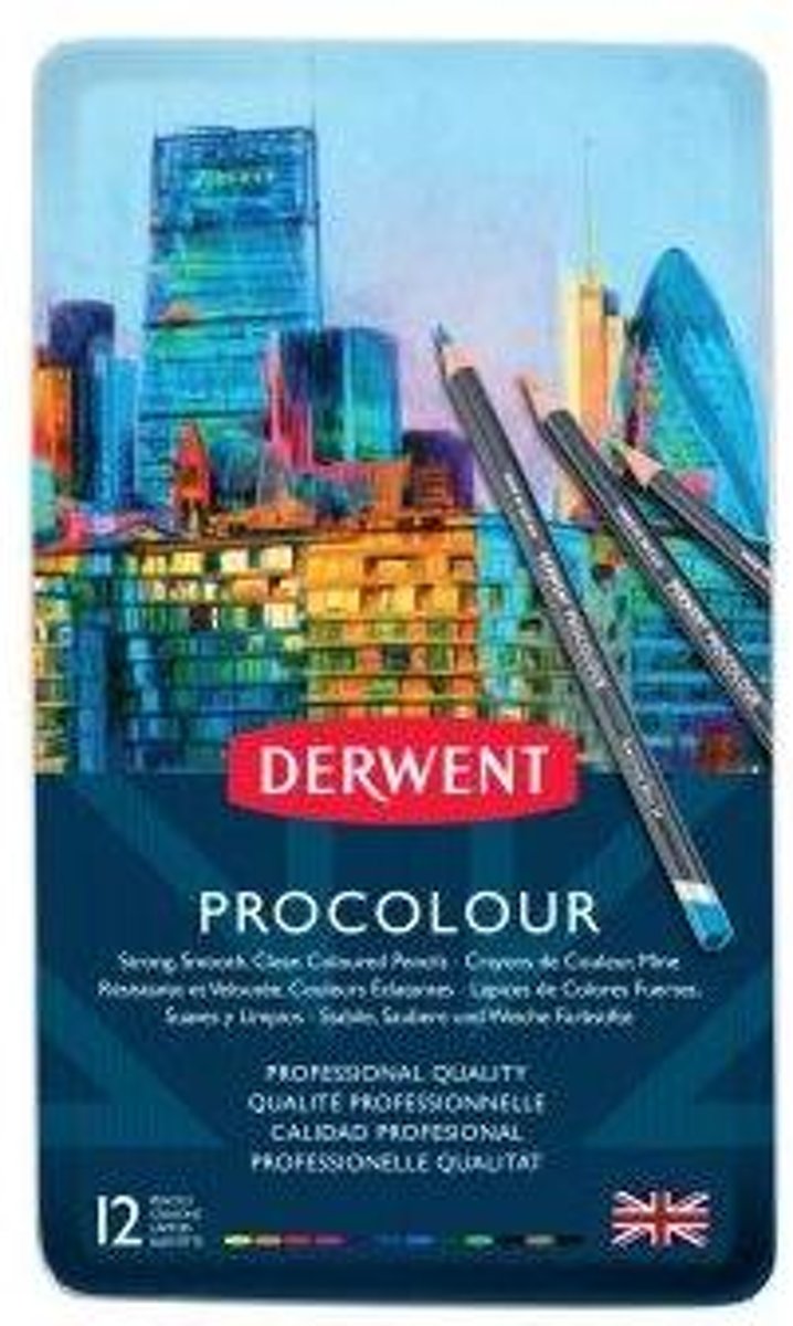 Derwent Procolour Potloden Blik 12 stuks