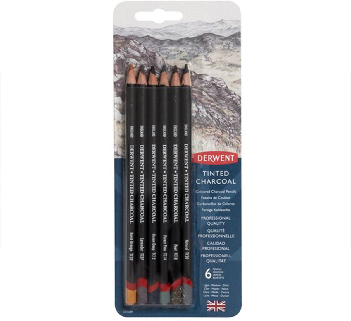   Tinted Charcoal 6 Potloden Set