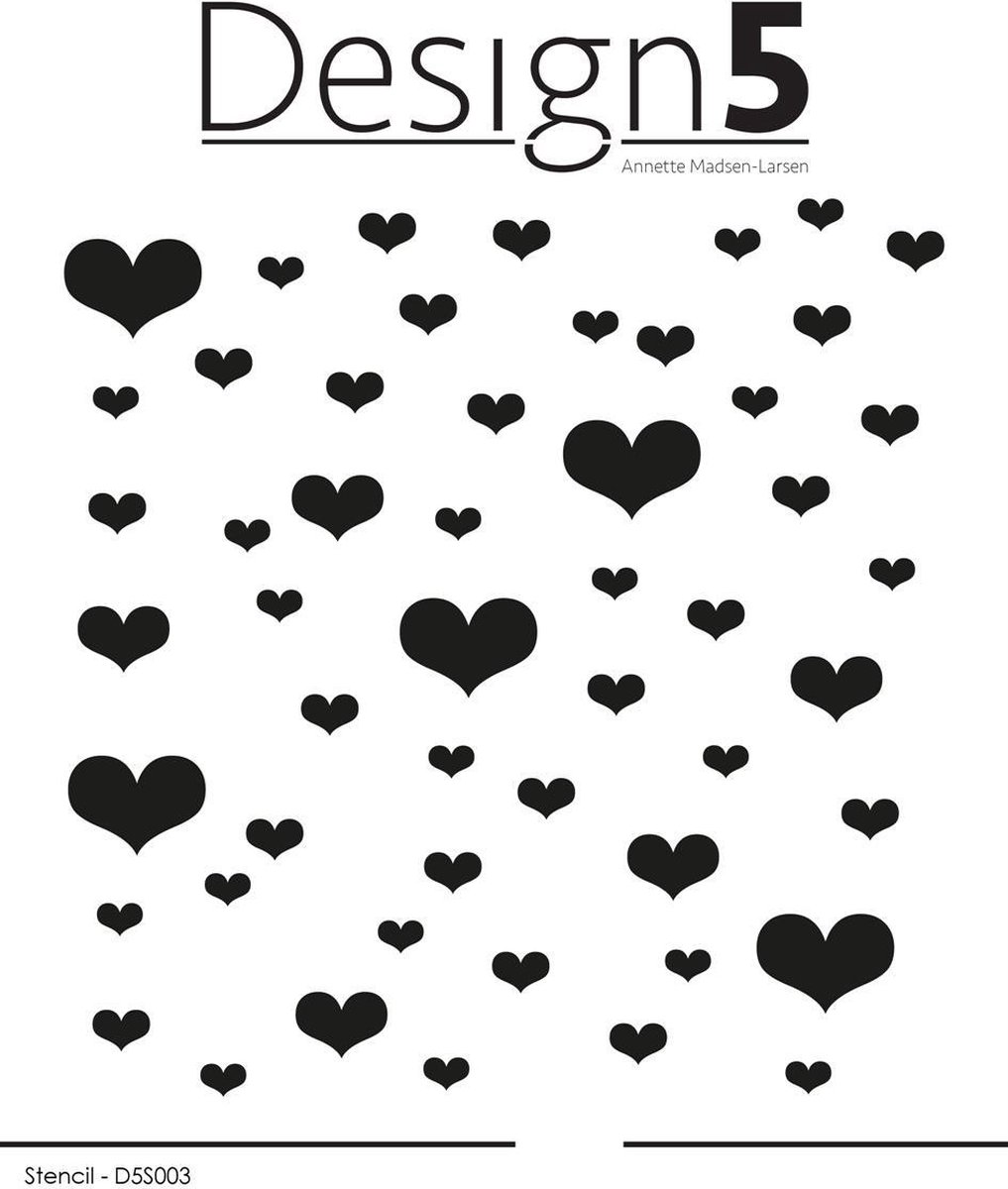 Hearts Masking Stencil (D5S003)