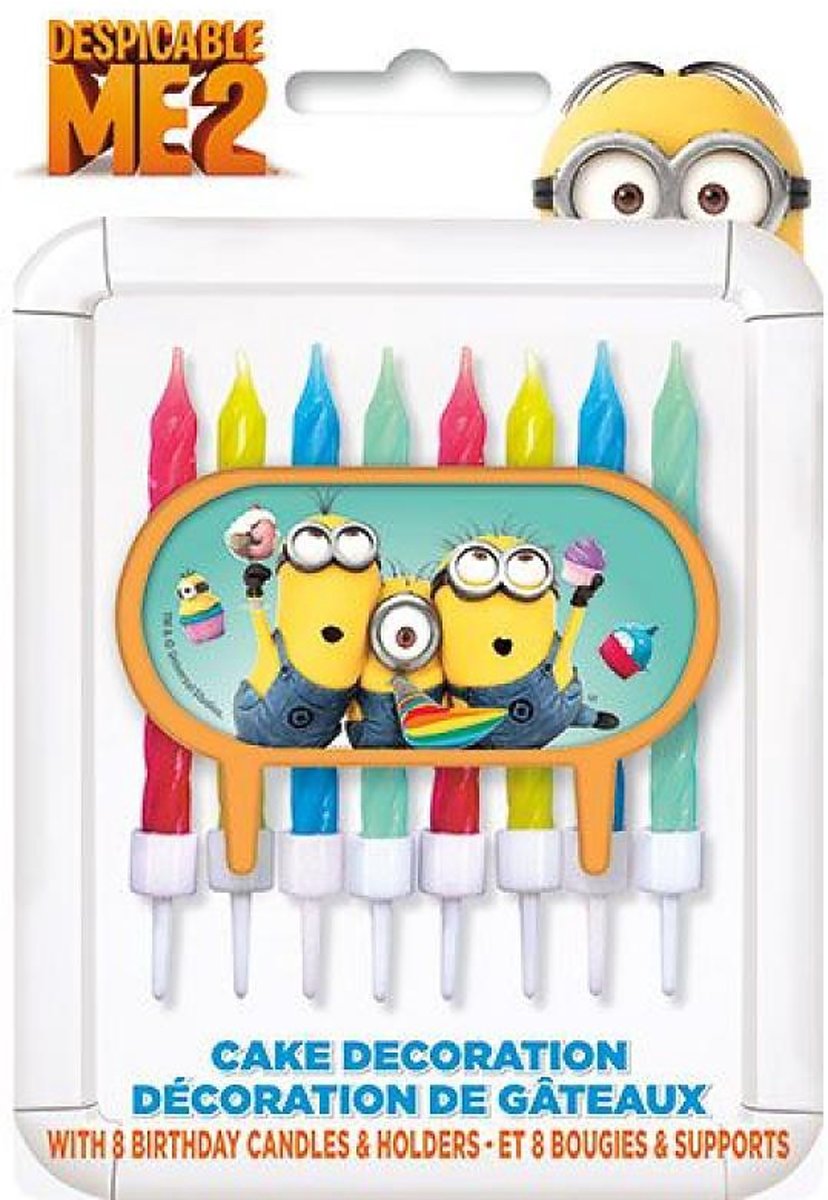 Minions kaarsjes (Despicable Me) 8 stuks