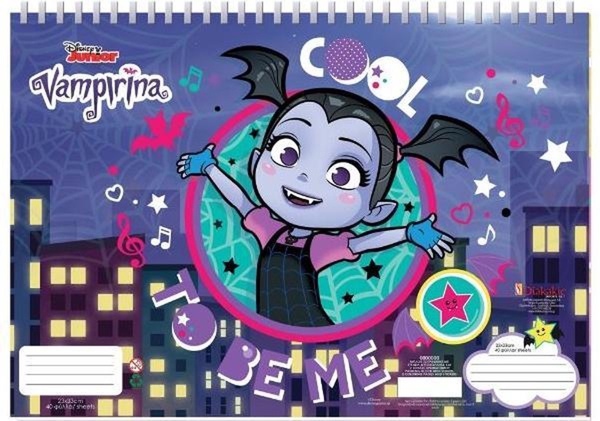 Diakakis Kleurboek Vampirina Junior 33 Cm Papier Blauw 3-delig