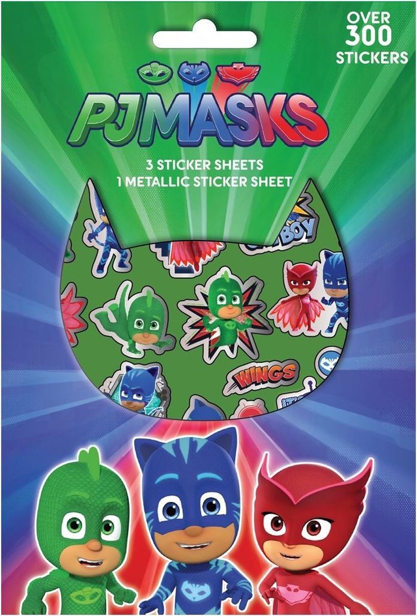 Diakakis Stickervellen Pj Masks Jongens 14,5 X 21,5 Cm 4 Stuks