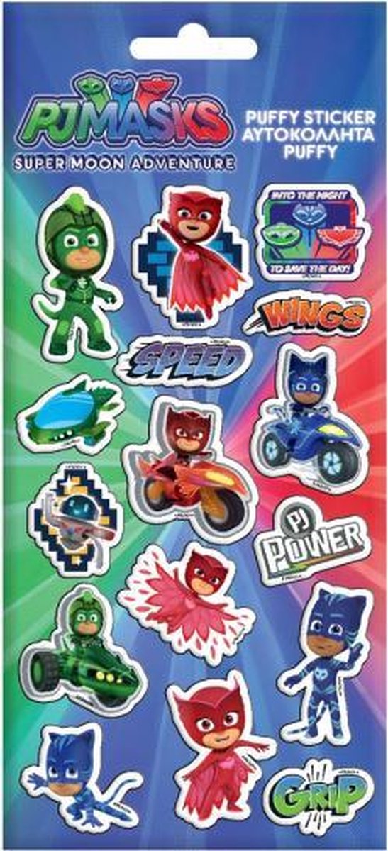 stickervel PJ Masks jongens puffy 10 x 22 cm papier