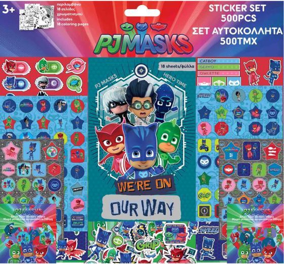 stickervellen PJ Masks jongens 39 x 42 cm 18 stuks