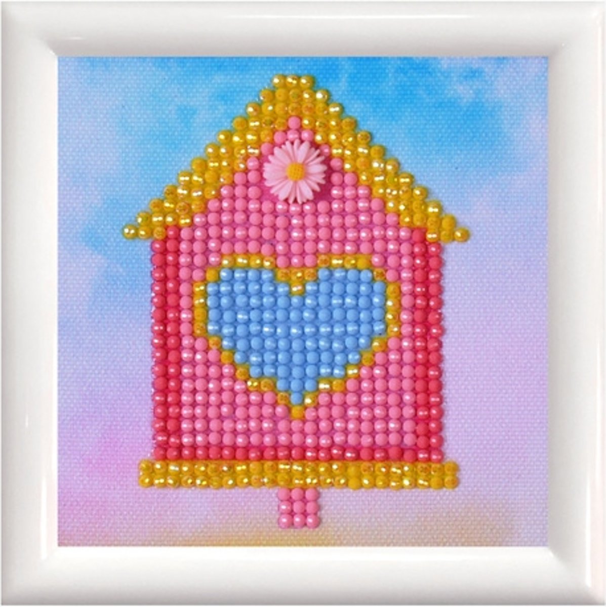 DD1.002F Diamond Dotz® - 9,5x9,5cm Home Sweet Home DD Kit with Frame 12x12cm