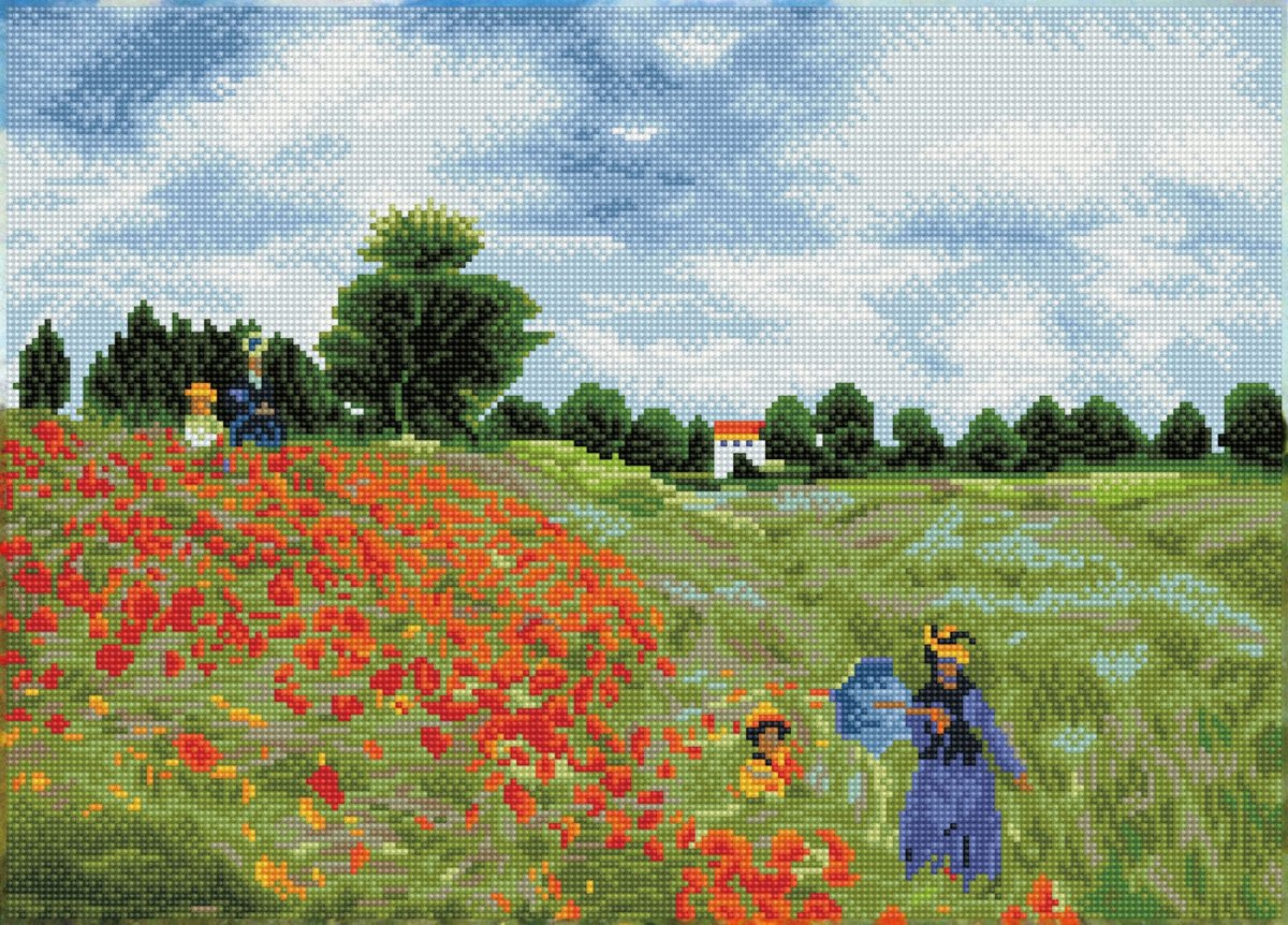 DD12.048 Diamond Dotz® - 57x41cm Poppy Fields (après Monet)