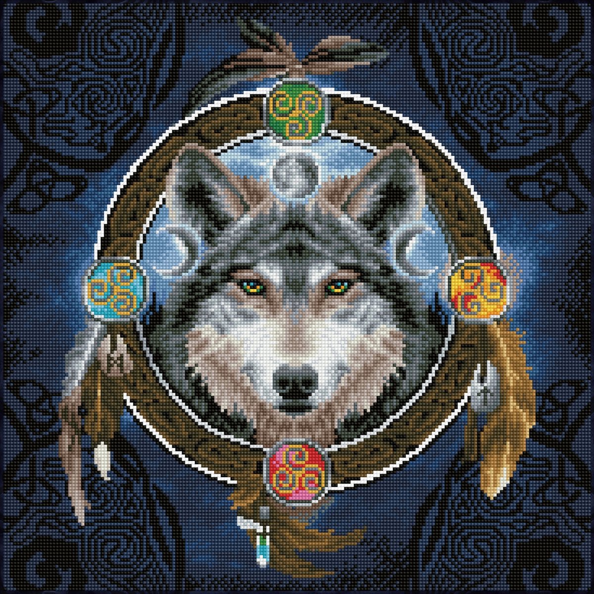 DD12.049 Diamond Dotz® - 51,5x51,5cm Celtic Wolf Guide