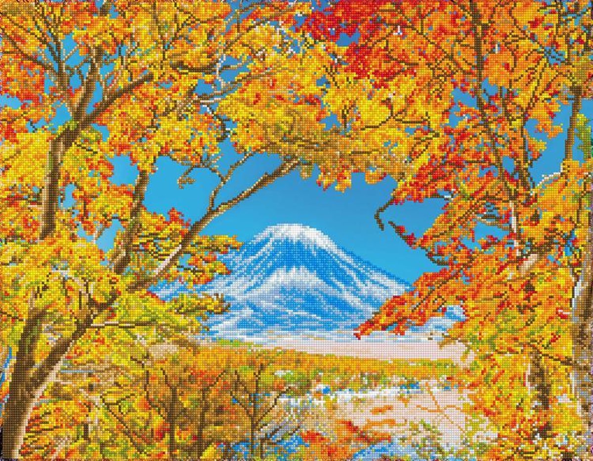 DD13.027 DIAMOND DOTZ® - 56x72cm - Autumn Mountain