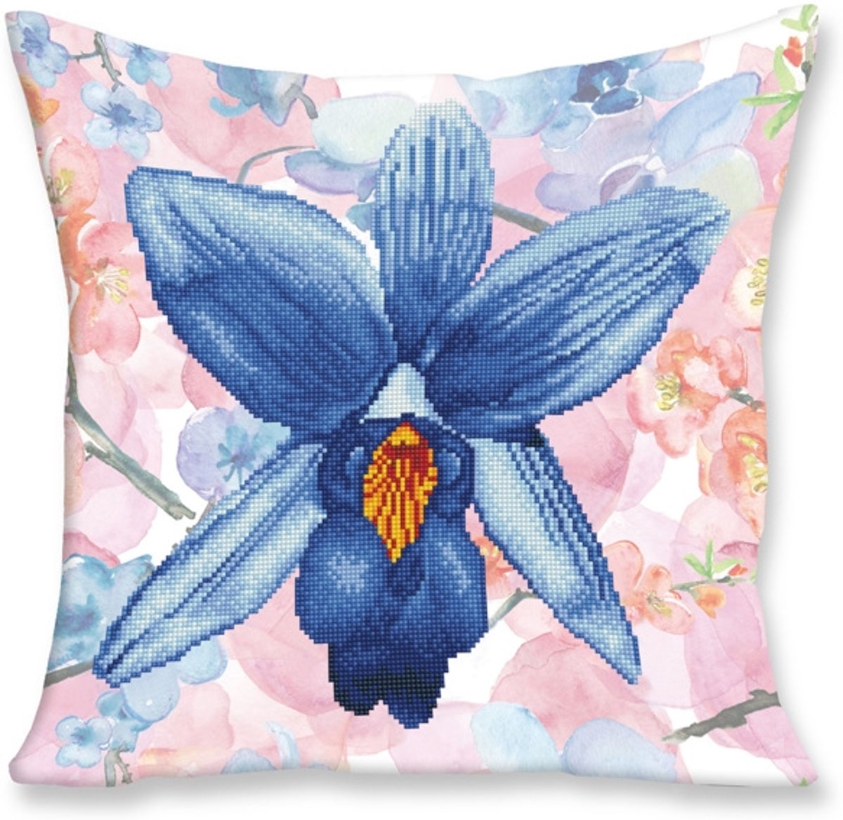 DD16.009 Diamond Dotz® - 45x45cm Pillow Kit Sparkle Garden Blue (DD1906)