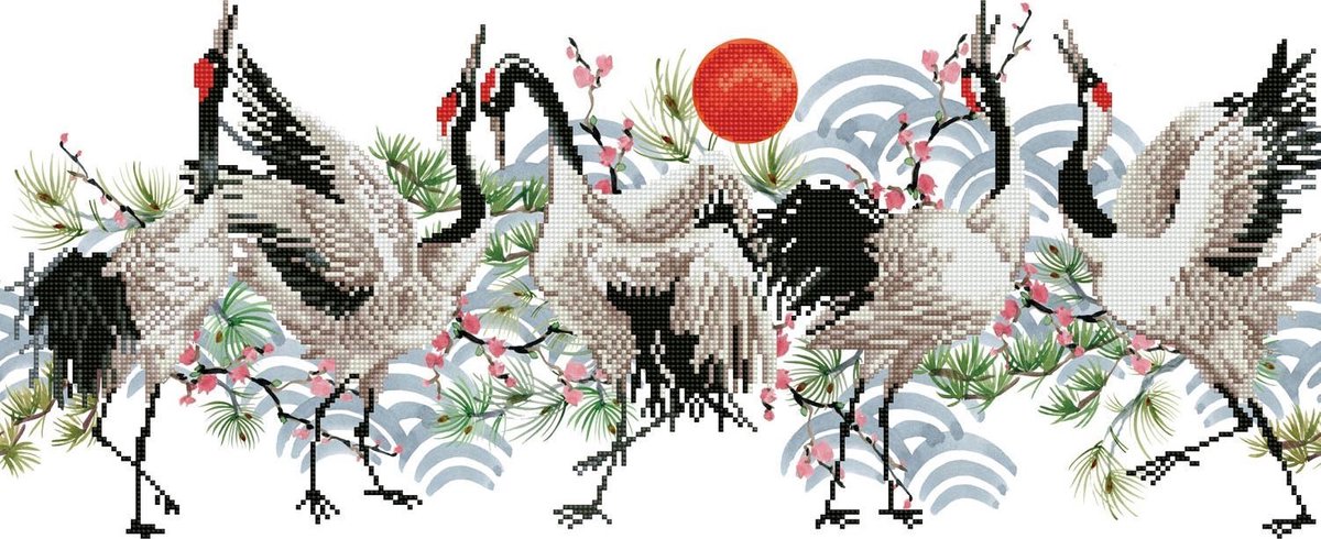 DD8.011  ® - 77x32cm Brolga Dance