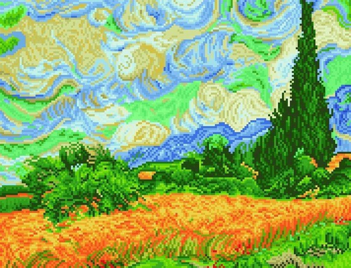 DD9.024  ® - 51x39cm Wheat Fields (Van Gogh)